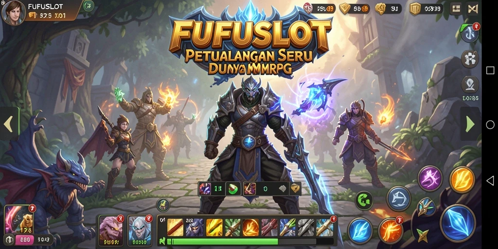 Gameplay seru FUFUSLOT dalam dunia MMORPG yang mengesankan.