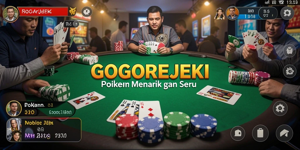 Tampilan screenshot GOGOREJEKI menunjukkan keseruan permainan Poker.