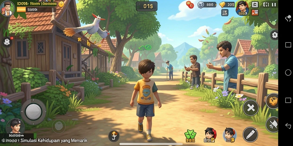 Tangkapan layar ID098 menampilkan gameplay simulasi kehidupan yang menarik.