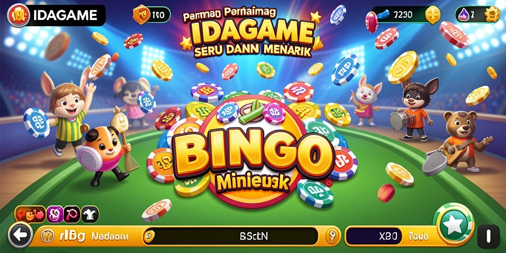 Tampilan gameplay seru dalam IDAGAME dengan variasi Bingo yang menarik.