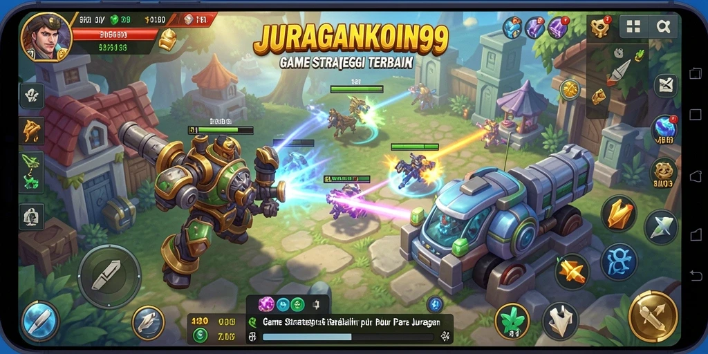Screenshot JURAGANKOIN99 menunjukkan aksi strategi seru dalam gameplay.