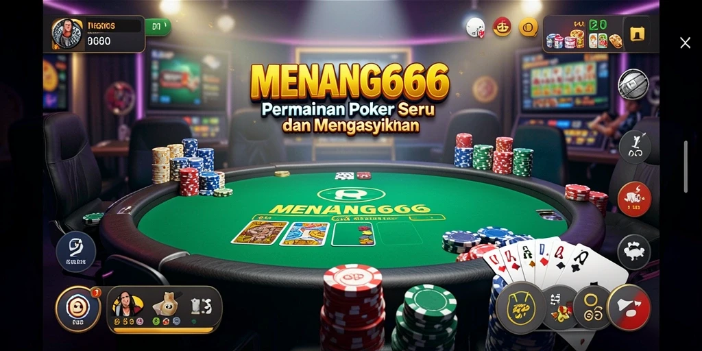 Tampilan menarik dari gameplay poker di MENANG666.