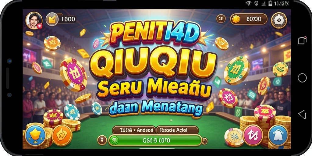 Screenshot gameplay PENITI4D menampilkan suasana seru saat bermain QiuQiu.