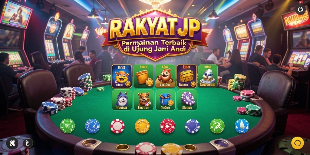 Tampilan gameplay RAKYATJP memperlihatkan keseruan bermain Kasino.