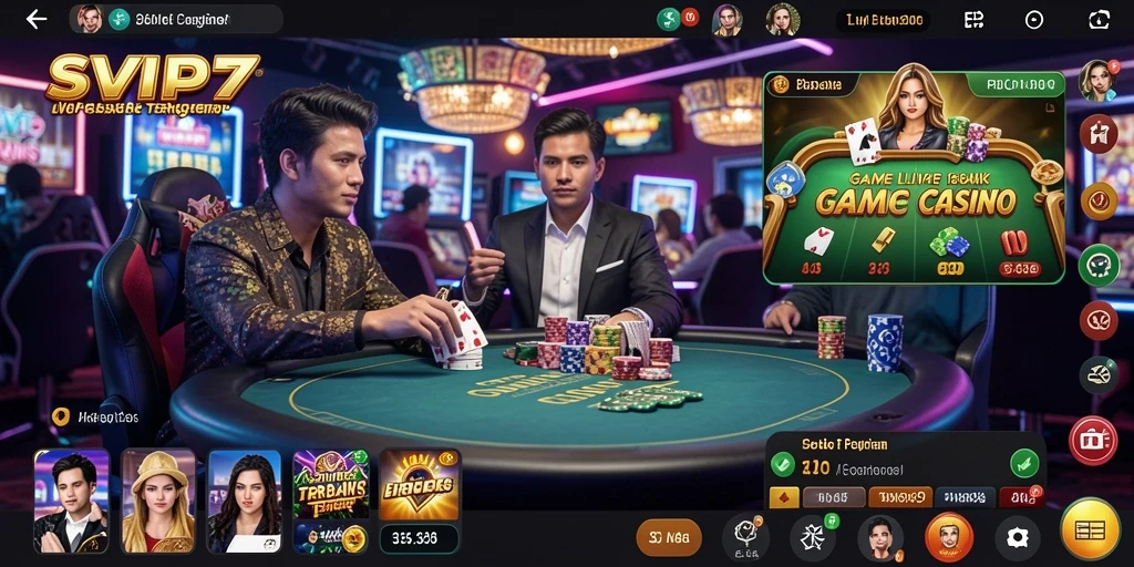 Tampilan gameplay SVIP7 yang menarik dan interaktif di Live Casino.